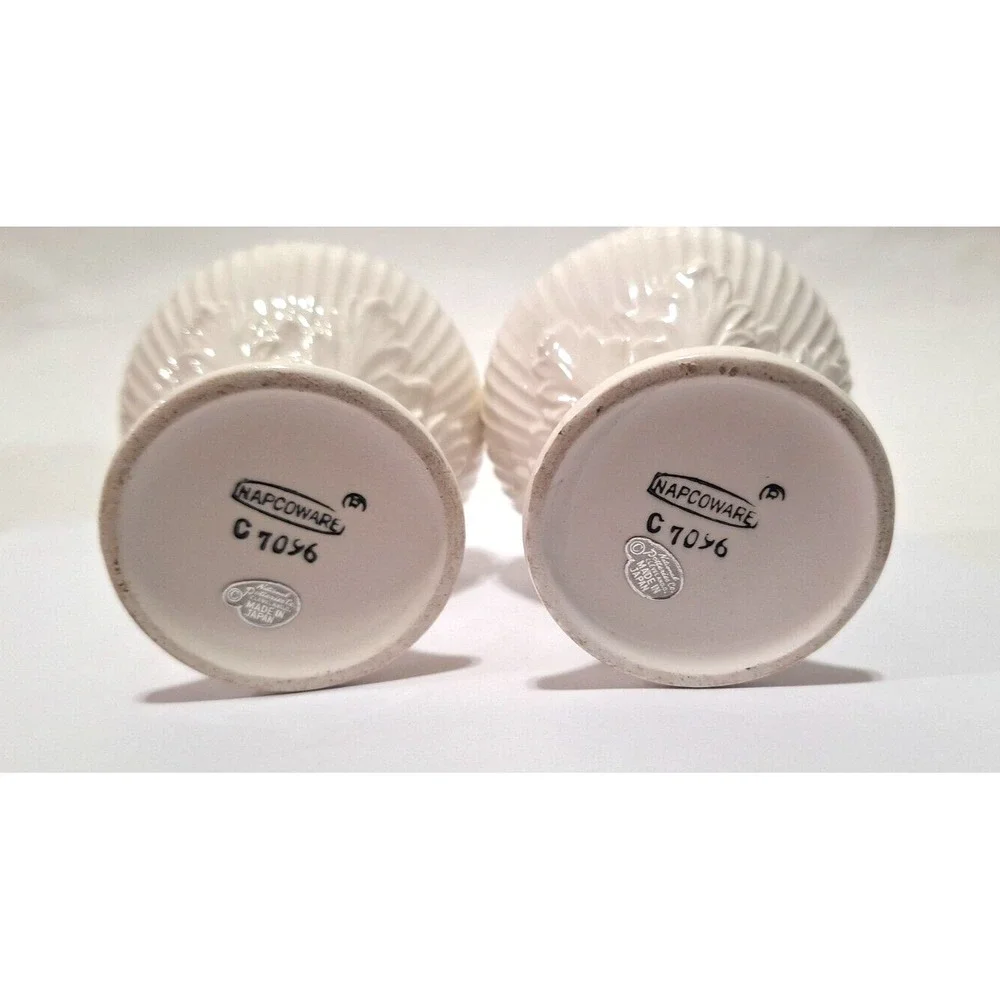 Set of 2 Creamware Footed Napcoware Planters Made Japan Cottage Country Granny